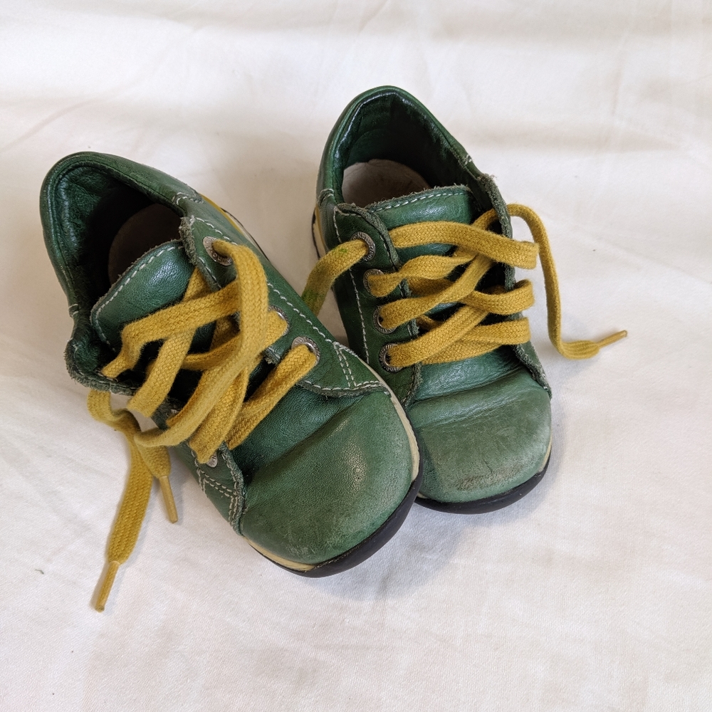 Falcotto green Italian leather shoes